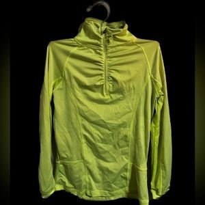 Neon lightweight quarter zip athletic jacket